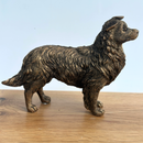 Border Collie Dog figurine, Leonardo Reflections Bronzed, gift boxed