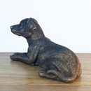 Laying Jack Russell Terrier Dog figurine, Leonardo Reflections Bronzed, 15cm, gift boxed