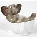 Elephant in Bath Tub ornament bathroom decoration novelty animal lover gift