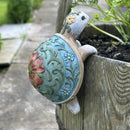 SET OF TWO flower pot hangers in lovely bohemian colours and design (Tortoise & Snail)