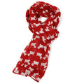 'Mini Scottie' Scottish Terrier design lightweight Scarf in a choice of colours