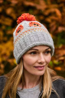 Pachamama Highland Cow Bobble Beanie Hat Chunky Knit Merino Wool