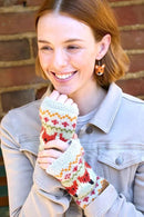 Pachamama Fox Design Handwarmers Chunky Knit Merino Wool