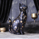 Black Cat With Gold Stars And Moons Figurine, Height 26cm