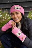 Pachamama Smiley Cat Headband Chunky Knit Wool