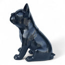 French Bulldog figurine, black with silver sparkle finish, modern home decoration, Dog lover gift