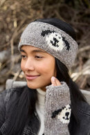 Pachamama Smiley Dog Headband Chunky Knit Wool Fleece Lined