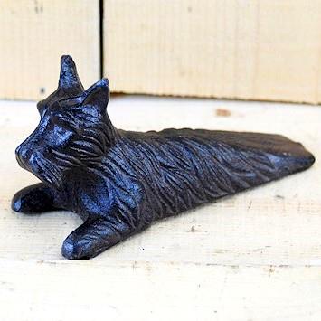 Solid Cast Iron Scottie Dog Shaped Door  Wedge