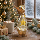 DCUK Gilded Caramel Duckling Christmas Duck Decoration Wearing A Gold Star Jumper