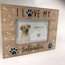 Labrador picture frame wooden box style 6x4" photo holder novelty dog lover gift
