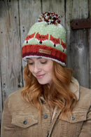 Pachamama Skulk Of Foxes Roll Back Bobble Beanie