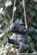 Swinging Tortoise on rope hanging garden decoration