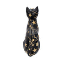 Black Cat With Gold Stars And Moons Figurine, Height 26cm