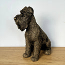 Schnauzer Dog ornament figurine, Leonardo Reflections Bronzed range, gift boxed
