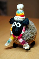 Pachamama Stuart The Lakeland Sheep Felted Ornament With Knitted Accessories