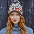Pachamama 'Walking The Dog' Fair Isle Dog Design All Wool Bobble Beanie Hat