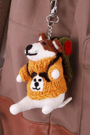 Pachamama Rambling Roger The Dog Bag Charm, Hand Felted And Knitted Accessories