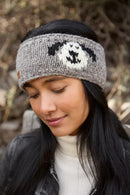 Pachamama Smiley Dog Headband Chunky Knit Wool Fleece Lined