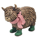 Highland Cow in Green Wellington Boots Figurine by Lesser & Pavey (19cm)