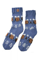 Pachamama Beehive Sofa Socks Denim