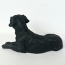 Realistic Laying Black Labrador Dog figurine, 16cm, Gift Boxed