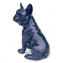 French Bulldog figurine in a purple sparkle finish, modern home decoration