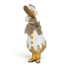 DCUK Gilded Caramel Duckling Christmas Duck Decoration wearing Xmas Pudding Outfit