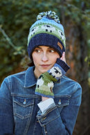 Pachamama Flock Of Sheep Roll Back Bobble Beanie Hat Chunky Knit Wool