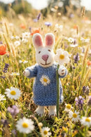 Daisy The Rabbit Hand Felted Ornament With Knitted Accessories