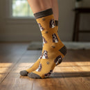 Ladies Springer Spaniel Socks, lovely vibrant colours, soft combed cotton, one size