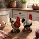 Chickens Rooster & Hen design Salt & Pepper shaker set, gift boxed