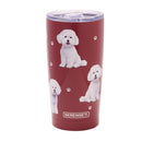 Bichon Frise design travel mug vacuum insulated tumbler, Serengeti stainless steel double wall, 20 fl.oz. (591ml.)