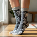 Women's Bichon Frise Socks, lovely vibrant colours, soft combed cotton, one size