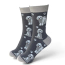 Women's Bichon Frise Socks, lovely vibrant colours, soft combed cotton, one size