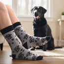 Black Labrador Dog Socks, Men's One Size, Plush Cotton Mix