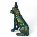 Boston Terrier Dog Figurine, Large 32cm high, Gold Sparkle Finish