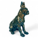 Boston Terrier Dog Figurine, Large 32cm high, Gold Sparkle Finish