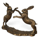 Boxing Hares figurine, Leonardo Reflections Bronzed range, gift boxed