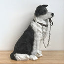 Border Collie Figurine Leonardo Walkies Dog Studies Range, Height 18cm, Gift Boxed