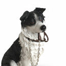 Border Collie Figurine Leonardo Walkies Dog Studies Range, Height 18cm, Gift Boxed