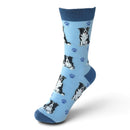 Women's Border Collie Socks, lovely vibrant colours, soft combed cotton, one size