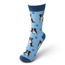 Women's Border Collie Socks, lovely vibrant colours, soft combed cotton, one size