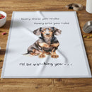 'Love Dogs' Dog breeds Tea Towel, with 'Watching you' funny wording, 100% cotton (Dachshund)