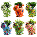 Pomme Pidou 'Dorothy' bright coloured Cat shaped ceramic planter