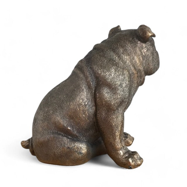 English Bulldog ornament figurine from the Leonardo Reflections Bronzed range, gift boxed