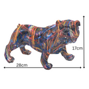 Supernova English Bulldog ornament bright coloured home decor figurine