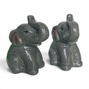 Elephants design ceramic Salt & Pepper shaker set, gift boxed