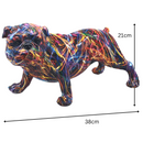 Extra large (38cm) Supernova English Bulldog ornament bright coloured home decor figurine