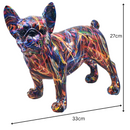 Extra large (33cm) Supernova French Bulldog bright coloured standing Frenchie ornament figurine