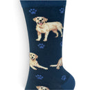 Women's Golden Labrador Socks, lovely vibrant colours, soft combed cotton, one size